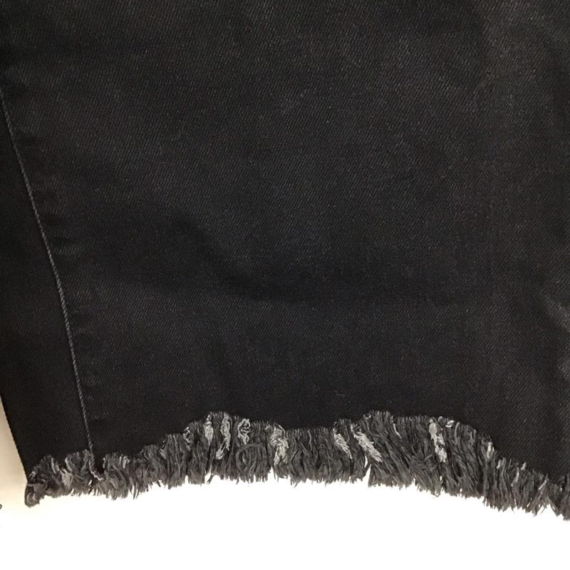ザラ ZARA パンツ デニム、ジーンズ 8197 212 800 ハイウエスト カットオフ 無地 黒 / ブラック /  レディース USED 古着 中古 10126076