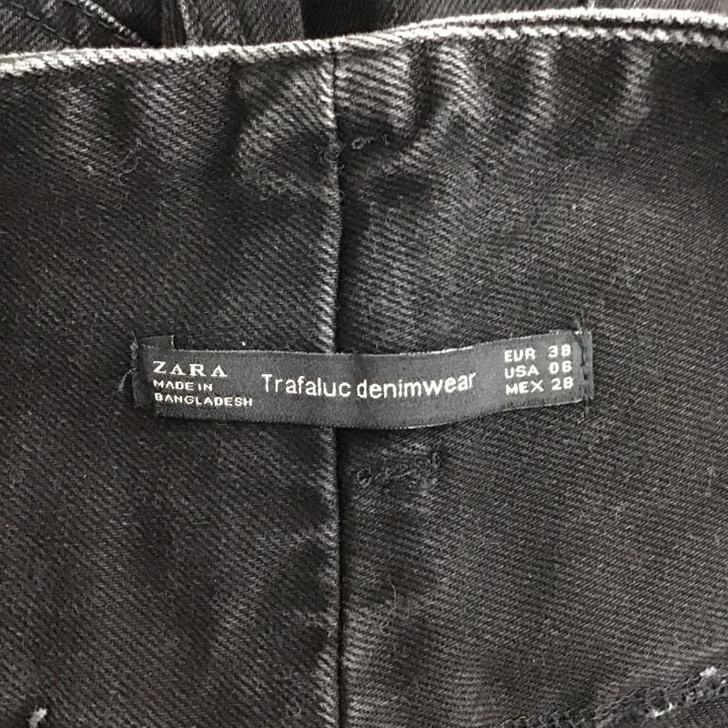 ザラ ZARA パンツ デニム、ジーンズ 8197 212 800 ハイウエスト カットオフ 無地 黒 / ブラック /  レディース USED 古着 中古 10126076