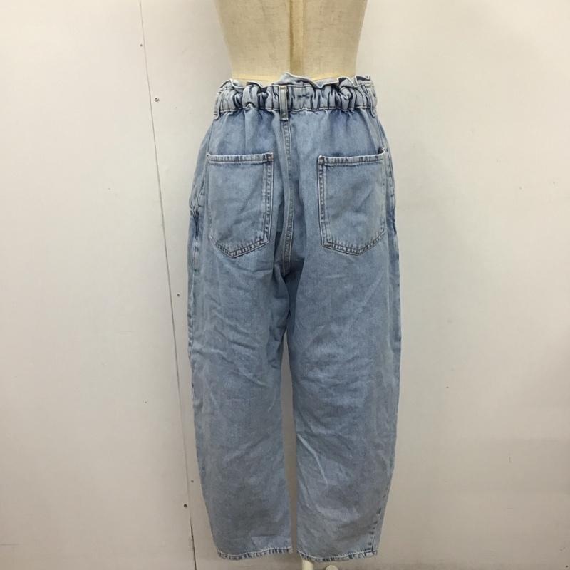 ザラ ZARA パンツ デニム、ジーンズ デニムパンツ ワイドパンツ カジュアルパンツ 42 無地 インディゴ / インディゴ /  レディース USED 古着 中古 10126085