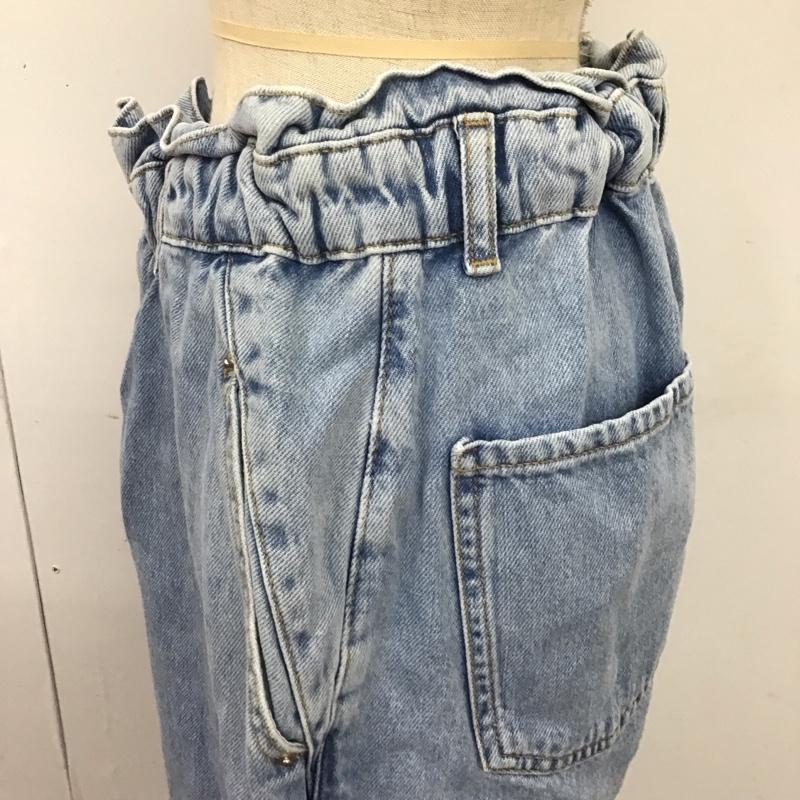 ザラ ZARA パンツ デニム、ジーンズ デニムパンツ ワイドパンツ カジュアルパンツ 42 無地 インディゴ / インディゴ /  レディース USED 古着 中古 10126085