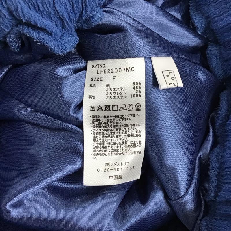 ローリーズファーム LOWRYS FARM パンツ ワークパンツ、ペインターパンツ ワイドパンツ カジュアルパンツ フレアパンツ FREE 無地 青 / ブルー /  レディース USED 古着 中古 10126086