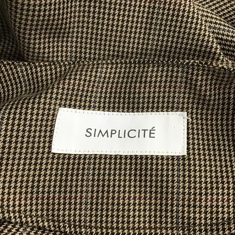 シンプリシテェ Simplicite ワンピース ロングスカート 長袖シャツワンピース 前空きロングワンピース チェックシャツワンピース FREE チェック マルチカラー / マルチカラー /  レディース USED 古着 中古 10126088