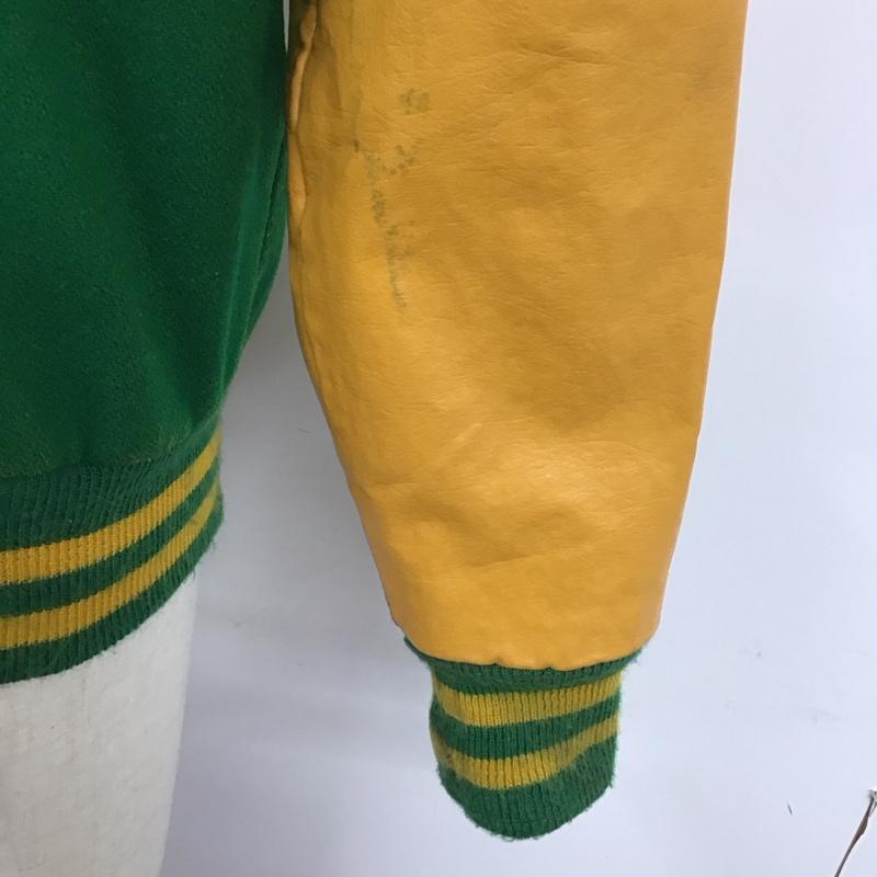 デロング DELONG ジャケット、上着 ジャケット、ブレザー スタジャン アウター 古着 90s 34 ロゴ、文字 黄 / イエロー / X 緑 / グリーン /  メンズ USED 古着 中古 10126091