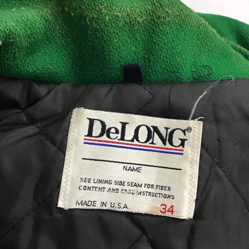 デロング DELONG ジャケット、上着 ジャケット、ブレザー スタジャン アウター 古着 90s 34 ロゴ、文字 黄 / イエロー / X 緑 / グリーン /  メンズ USED 古着 中古 10126091
