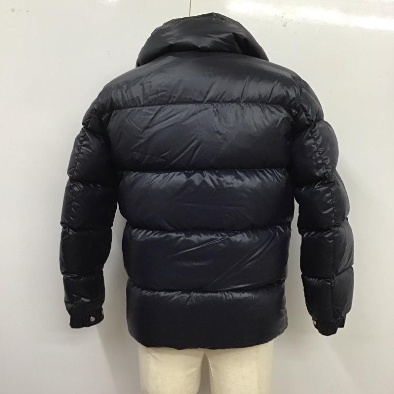 モンクレール MONCLER ジャケット、上着 ダウンジャケット ダウンジャケット アウター ジップアップジャケット 2 ロゴ、文字 紺 / ネイビー /  メンズ USED 古着 中古 10126093