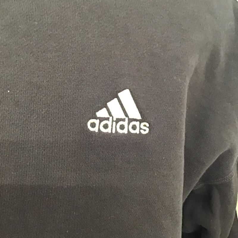 アディダス adidas トレーナー 長袖 jh1053 スウェット トレーナー エッセンシャルズプラス 裏毛クルースウェット M ロゴ、文字 茶 / ブラウン /  メンズ USED 古着 中古 10126095