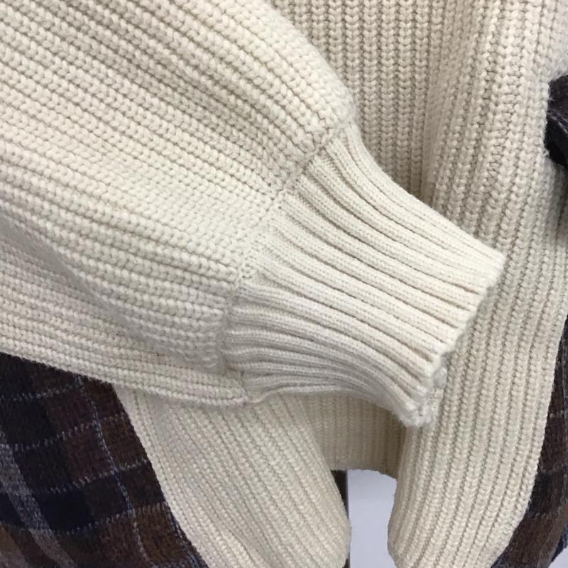 ページボーイ PAGEBOY ニット、セーター 長袖 長袖ニットカットソー スタンドネック セーター FREE チェック マルチカラー / マルチカラー /  レディース USED 古着 中古 10126104