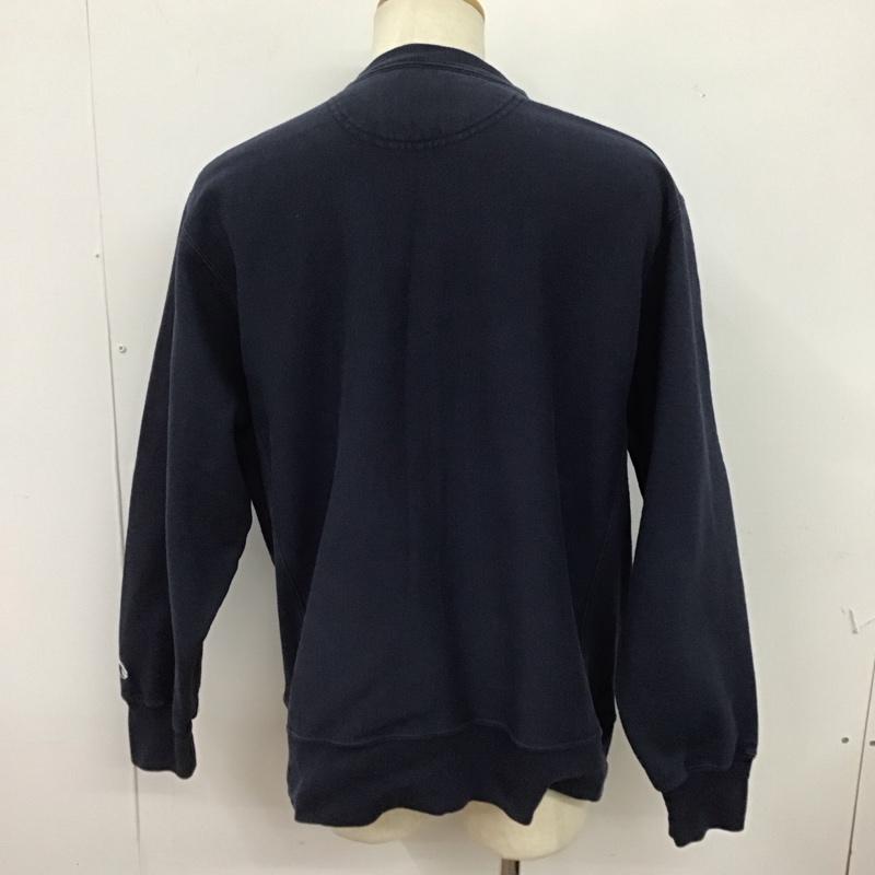 チャンピオン Champion トレーナー 長袖 長袖トレーナー スウェット クルーネック プルオーバー 00s M ロゴ、文字 紺 / ネイビー /  メンズ USED 古着 中古 10126119