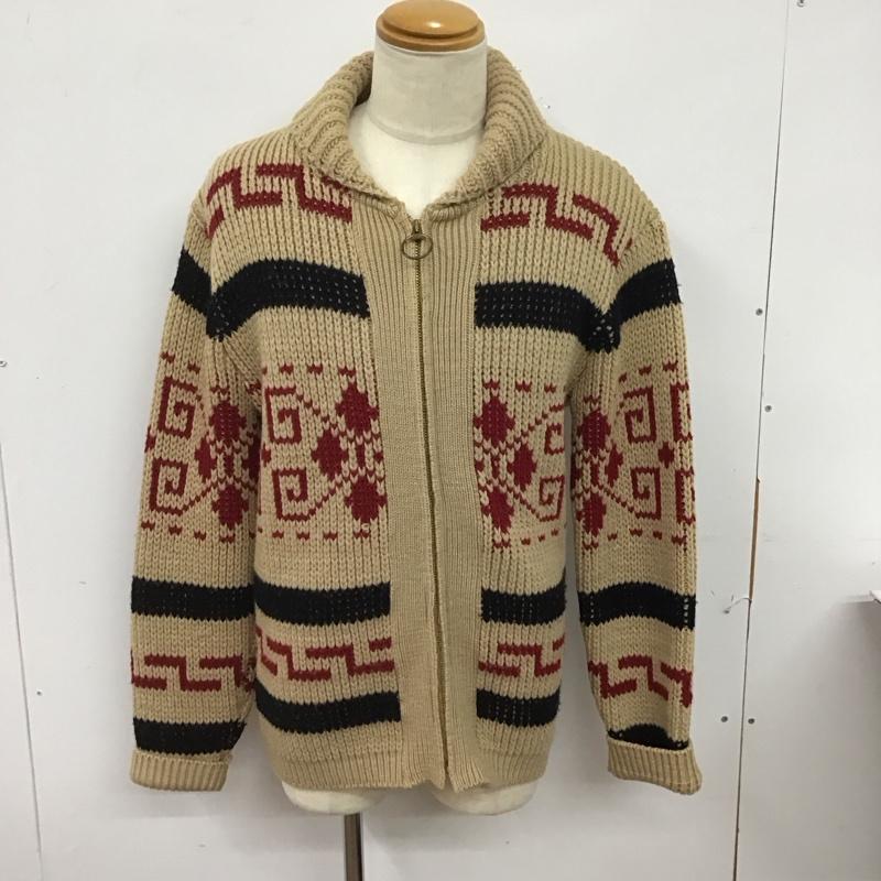 ペンドルトン PENDLETON ジャケット、上着 ジャケット、ブレザー ジップアップニットジャケット 長袖ニットジャケット 70s M プリント 茶 / ブラウン /  メンズ USED 古着 中古 10126126