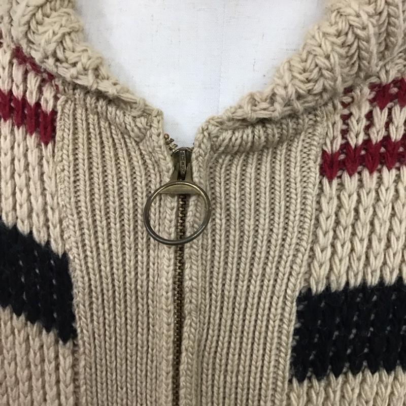 ペンドルトン PENDLETON ジャケット、上着 ジャケット、ブレザー ジップアップニットジャケット 長袖ニットジャケット 70s M プリント 茶 / ブラウン /  メンズ USED 古着 中古 10126126
