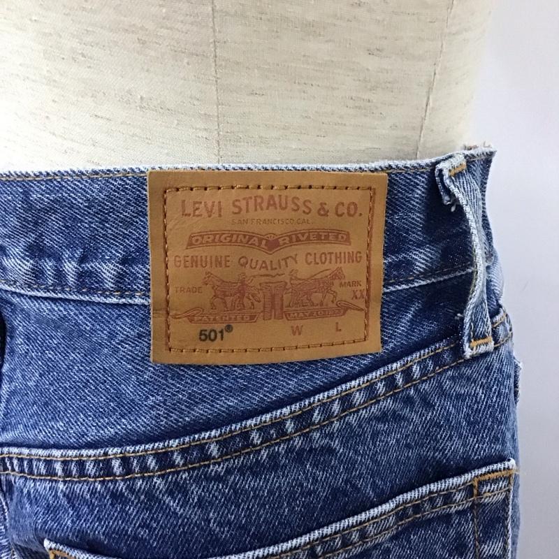 リーバイストラウスアンドコー Levi Strauss & co. パンツ デニム、ジーンズ デニムパンツ スリムパンツ カジュアルパンツ バイカラー 27インチ 無地 インディゴ / インディゴ /  レディース USED 古着 中古 10126130