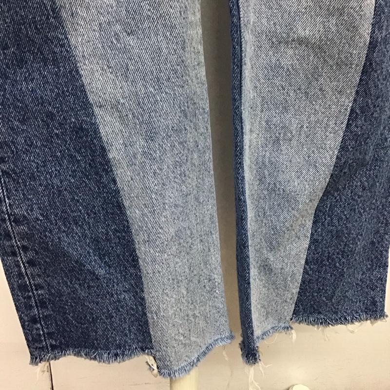 リーバイストラウスアンドコー Levi Strauss & co. パンツ デニム、ジーンズ デニムパンツ スリムパンツ カジュアルパンツ バイカラー 27インチ 無地 インディゴ / インディゴ /  レディース USED 古着 中古 10126130