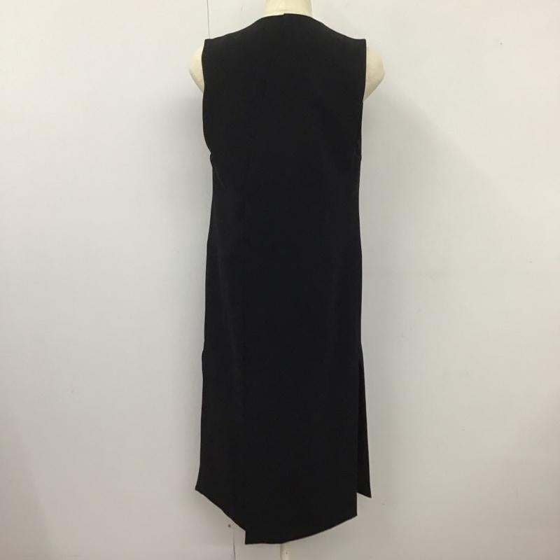 ザラ ZARA ベスト ベスト ロングベスト ノースリーブ バックスリット S 無地 黒 / ブラック /  レディース USED 古着 中古 10126138