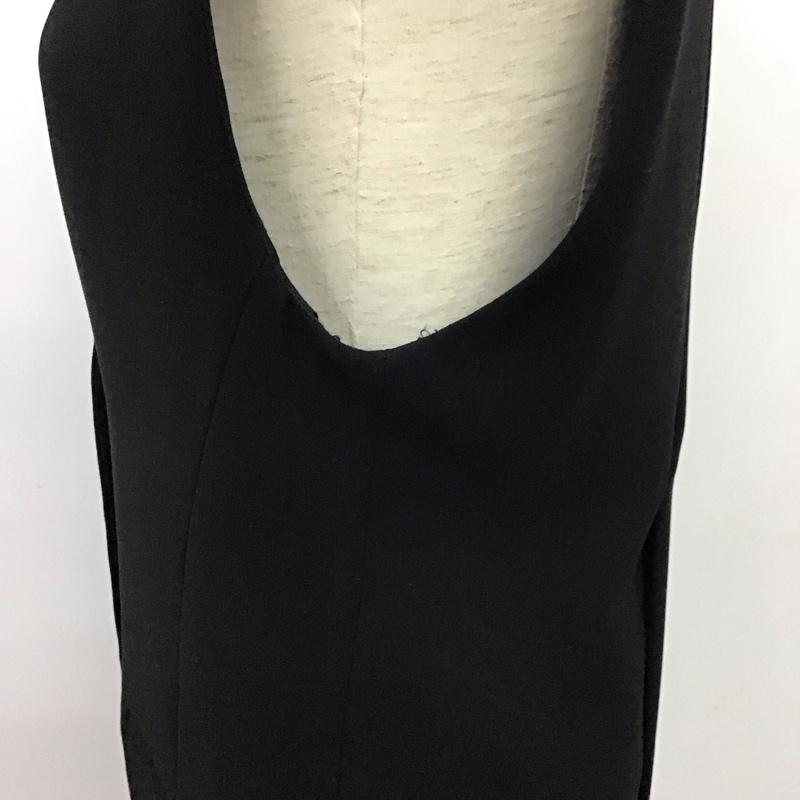 ザラ ZARA ベスト ベスト ロングベスト ノースリーブ バックスリット S 無地 黒 / ブラック /  レディース USED 古着 中古 10126138