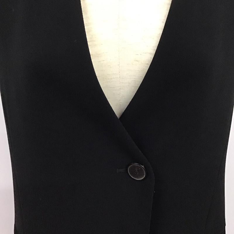 ザラ ZARA ベスト ベスト ロングベスト ノースリーブ バックスリット S 無地 黒 / ブラック /  レディース USED 古着 中古 10126138