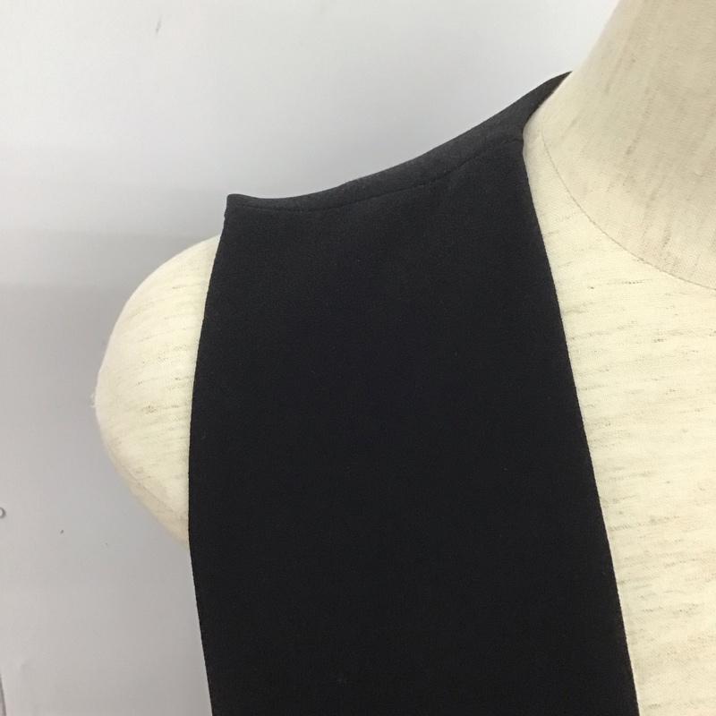 ザラ ZARA ベスト ベスト ロングベスト ノースリーブ バックスリット S 無地 黒 / ブラック /  レディース USED 古着 中古 10126138