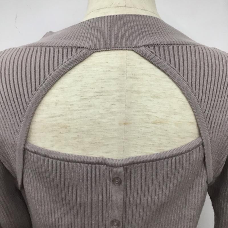 ビス ViS ニット、セーター 長袖 長袖ニットカットソー ワイドネック セーター FREE 無地 灰 / グレー /  レディース USED 古着 中古 10126139