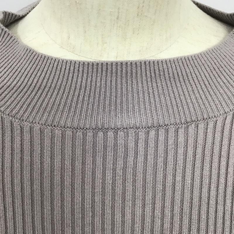 ビス ViS ニット、セーター 長袖 長袖ニットカットソー ワイドネック セーター FREE 無地 灰 / グレー /  レディース USED 古着 中古 10126139