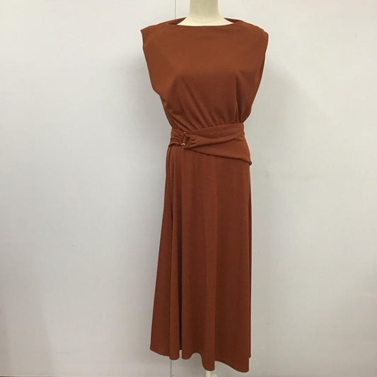 ザラ ZARA ワンピース ロングスカート ロングワンピース ノースリーブワンピース フレアスカート M 無地 茶 / ブラウン /  レディース USED 古着 中古 10126142