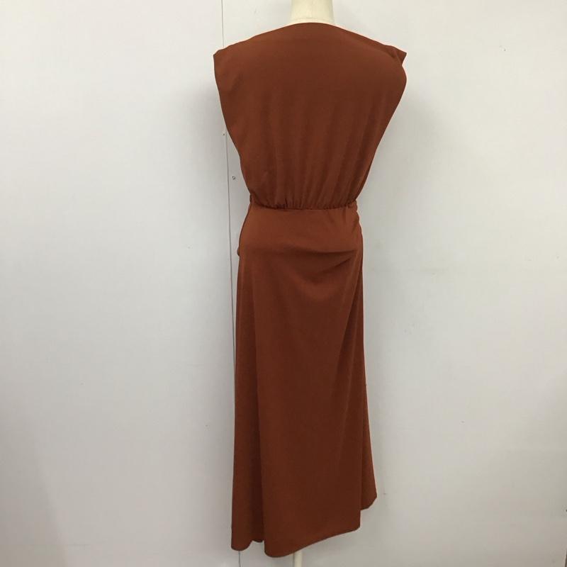 ザラ ZARA ワンピース ロングスカート ロングワンピース ノースリーブワンピース フレアスカート M 無地 茶 / ブラウン /  レディース USED 古着 中古 10126142