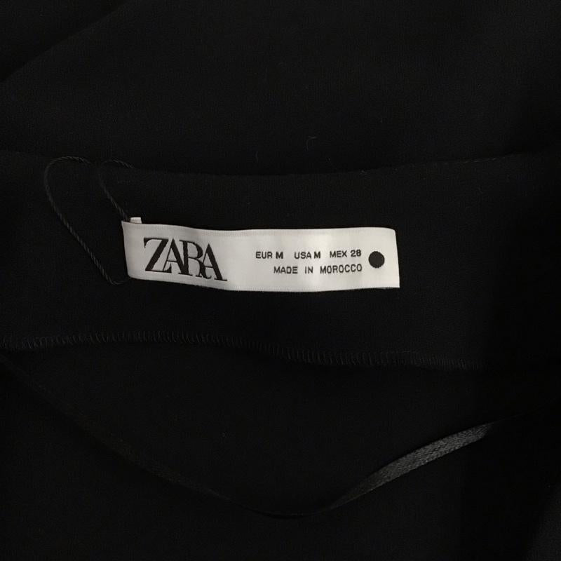 ザラ ZARA ベスト ベスト ベスト プルオーバーベスト Vネック M 無地 黒 / ブラック /  レディース USED 古着 中古 10126145