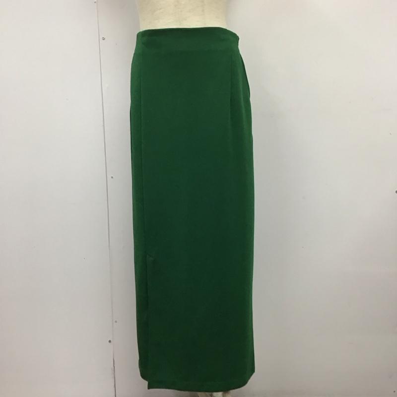 ローリーズファーム LOWRYS FARM スカート ロングスカート ロングスカート タイトスカート バックスリット L 無地 緑 / グリーン /  レディース USED 古着 中古 10126149