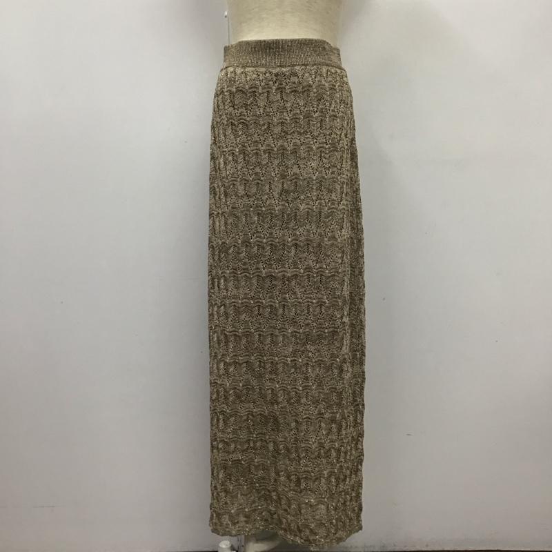 ローリーズファーム LOWRYS FARM スカート ロングスカート ロングスカート タイトスカート ストレッチ FREE 総柄 茶 / ブラウン /  レディース USED 古着 中古 10126150