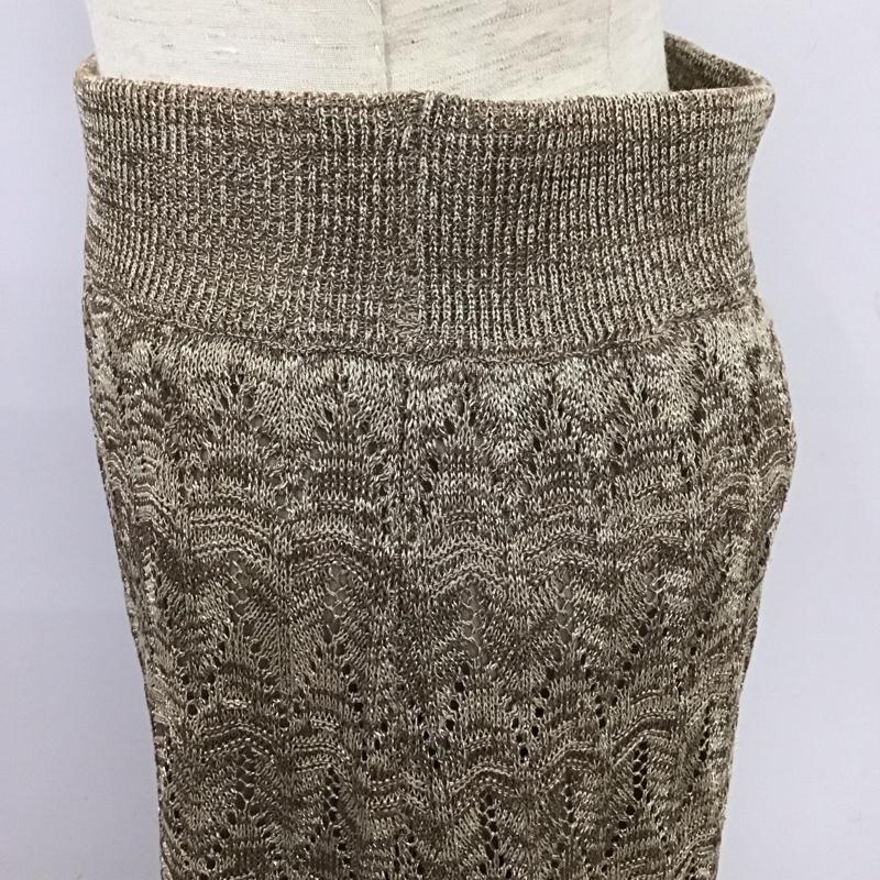 ローリーズファーム LOWRYS FARM スカート ロングスカート ロングスカート タイトスカート ストレッチ FREE 総柄 茶 / ブラウン /  レディース USED 古着 中古 10126150