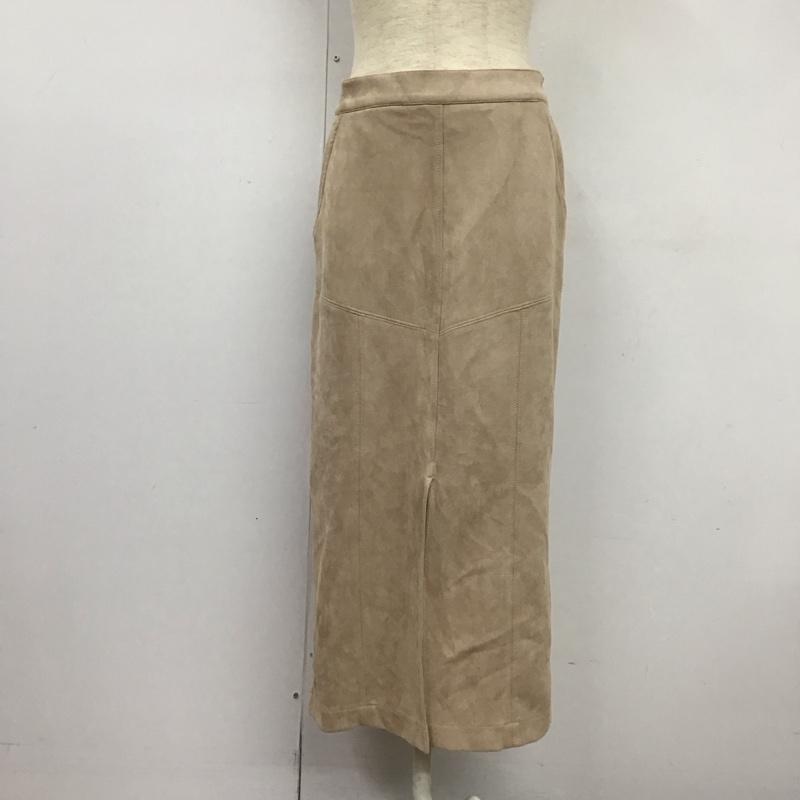 ダブルクローゼット w closet スカート ロングスカート ロングスカート タイトスカート センタースリット 無地 ベージュ / ベージュ /  レディース USED 古着 中古 10126152