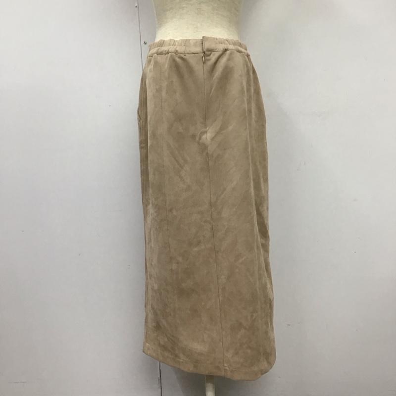 ダブルクローゼット w closet スカート ロングスカート ロングスカート タイトスカート センタースリット 無地 ベージュ / ベージュ /  レディース USED 古着 中古 10126152