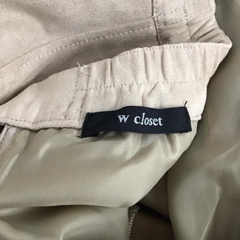 ダブルクローゼット w closet スカート ロングスカート ロングスカート タイトスカート センタースリット 無地 ベージュ / ベージュ /  レディース USED 古着 中古 10126152
