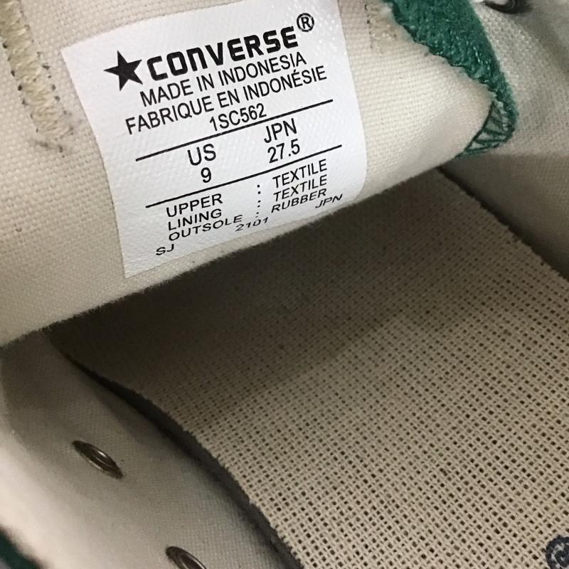 コンバース CONVERSE スニーカー スニーカー 1SC562 ALL STAR US COLORS OX 27.5cm ローカット 27.5cm ロゴ、文字 緑 / グリーン /  メンズ USED 古着 中古 10126154