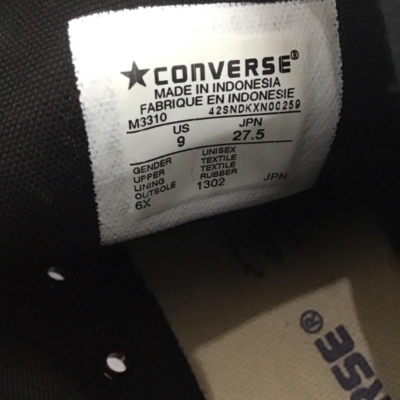 コンバース CONVERSE スニーカー スニーカー M3310 ALLSTAR HI 27.5cm 27.5cm ロゴ、文字 黒 / ブラック /  メンズ USED 古着 中古 10126156