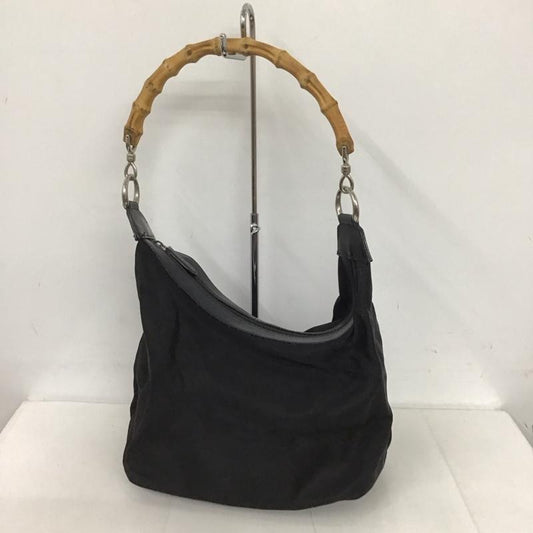 グッチ GUCCI ハンドバッグ ハンドバッグ 000 2058 0531 バンブー 無地 黒 / ブラック /  レディース USED 古着 中古 10126160