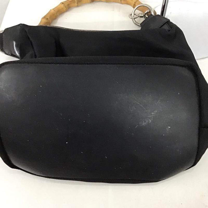 グッチ GUCCI ハンドバッグ ハンドバッグ 000 2058 0531 バンブー 無地 黒 / ブラック /  レディース USED 古着 中古 10126160
