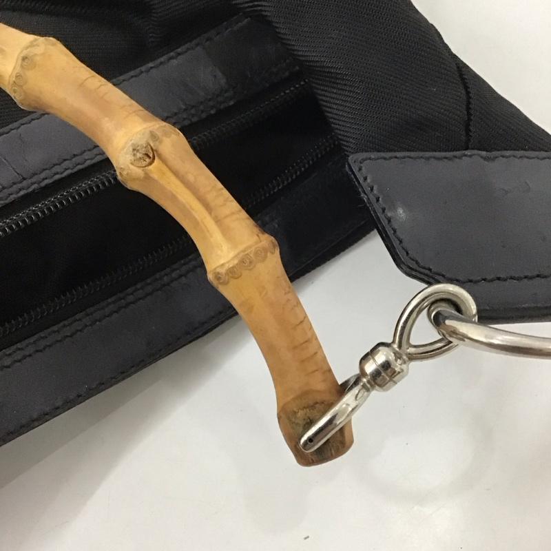 グッチ GUCCI ハンドバッグ ハンドバッグ 000 2058 0531 バンブー 無地 黒 / ブラック /  レディース USED 古着 中古 10126160