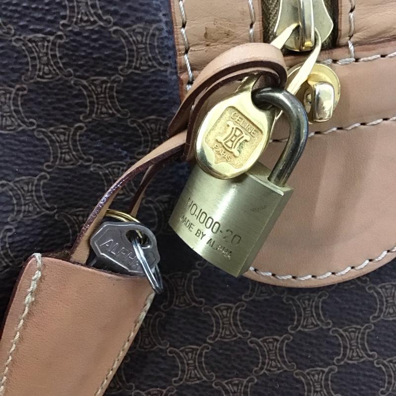 セリーヌ CELINE ボストンバッグ ボストンバッグ マカダム柄 総柄 茶 / ブラウン /  レディース USED 古着 中古 10126162