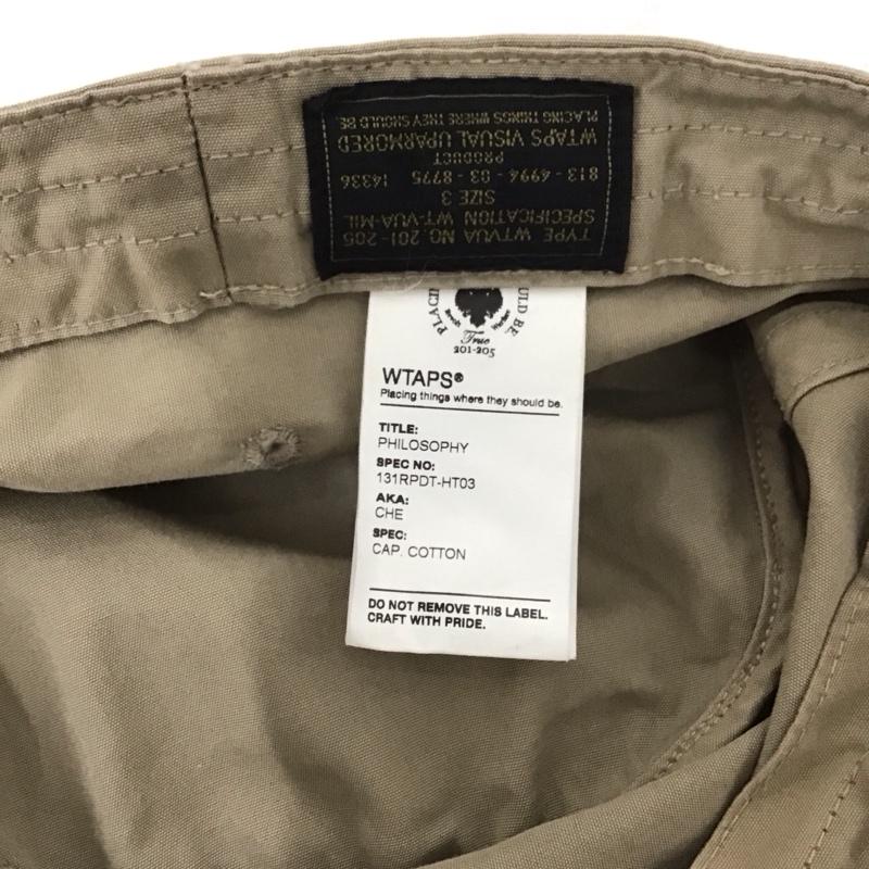 ダブルタップス WTAPS 帽子 キャップ ワークキャップ ロゴ、文字 ベージュ / ベージュ /  メンズ USED 古着 中古 10126170