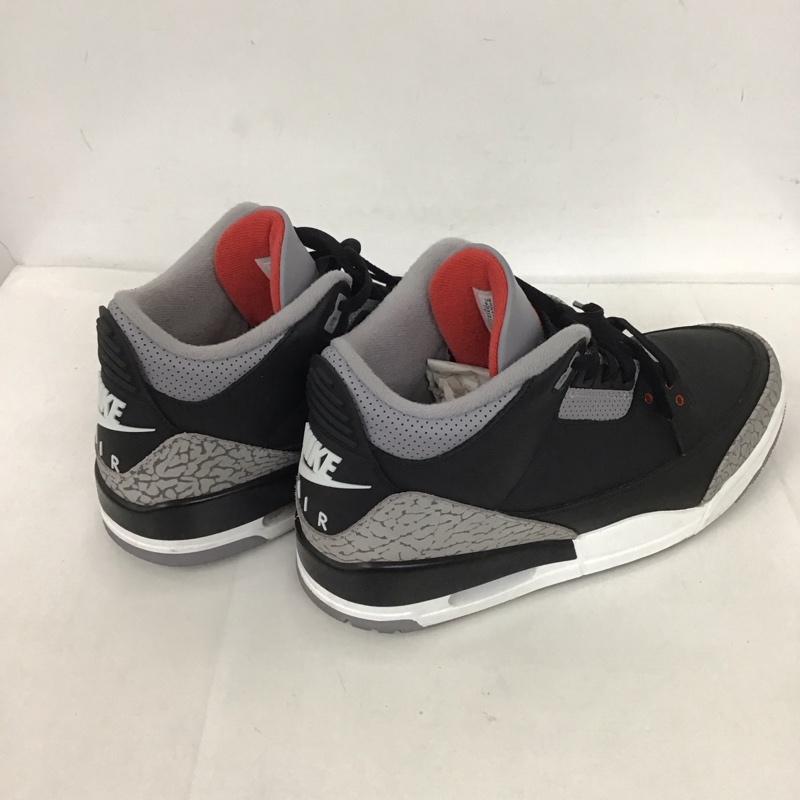 ナイキ NIKE スニーカー スニーカー DN3707-010 AIR JORDAN 3 RETRO 27.5cm 箱有 27.5cm ワンポイント 黒 / ブラック / X 灰 / グレー / X 白 / ホワイト / X 赤 / レッド /  メンズ USED 古着 中古 10126175