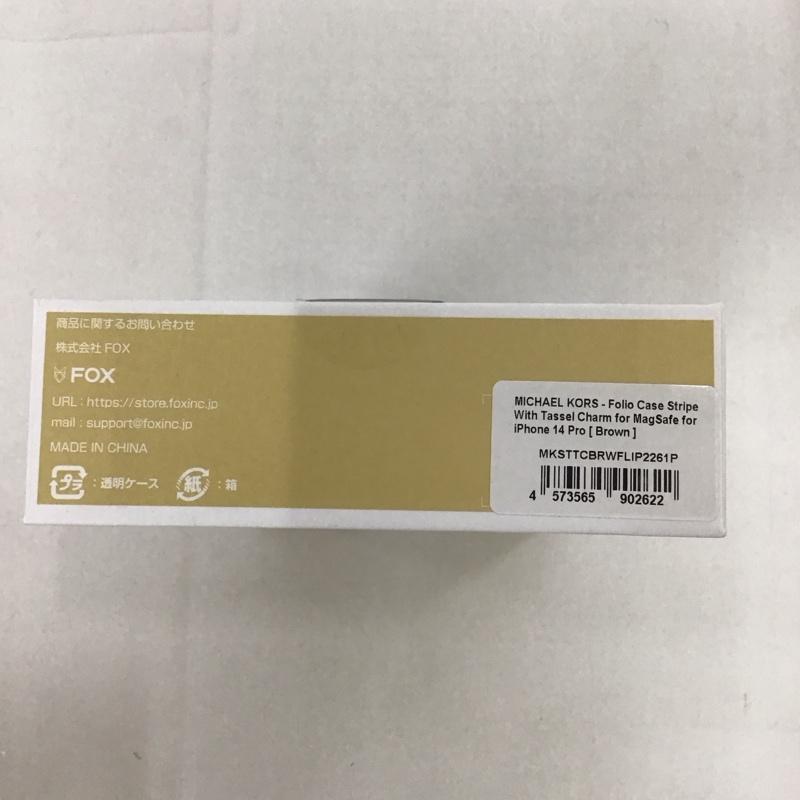 マイケルコース MICHAEL KORS ファッション小物 ファッション小物 MKSTTCBRWFLIP2261P 手帳型 iPhoneケース iPhone 14 Pro ロゴ、文字 茶 / ブラウン /  レディース USED 古着 中古 10126208