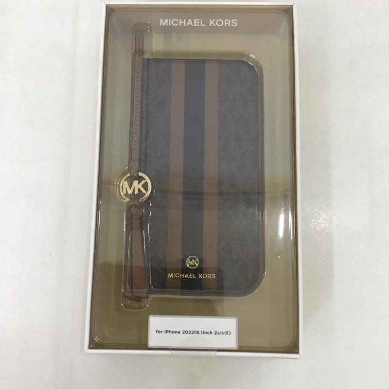 マイケルコース MICHAEL KORS ファッション小物 ファッション小物 MKSTTCBRWFLIP2261 iPhoneケース 手帳型 iPhone 14 Folio Case Stripe With Tassel Charm for MagSafe ロゴ、文字 茶 / ブラウン /  レディース USED 古着 中古 10126216