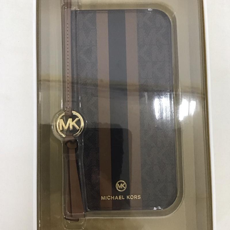 マイケルコース MICHAEL KORS ファッション小物 ファッション小物 MKSTTCBRWFLIP2261 iPhoneケース 手帳型 iPhone 14 Folio Case Stripe With Tassel Charm for MagSafe ロゴ、文字 茶 / ブラウン /  レディース USED 古着 中古 10126216