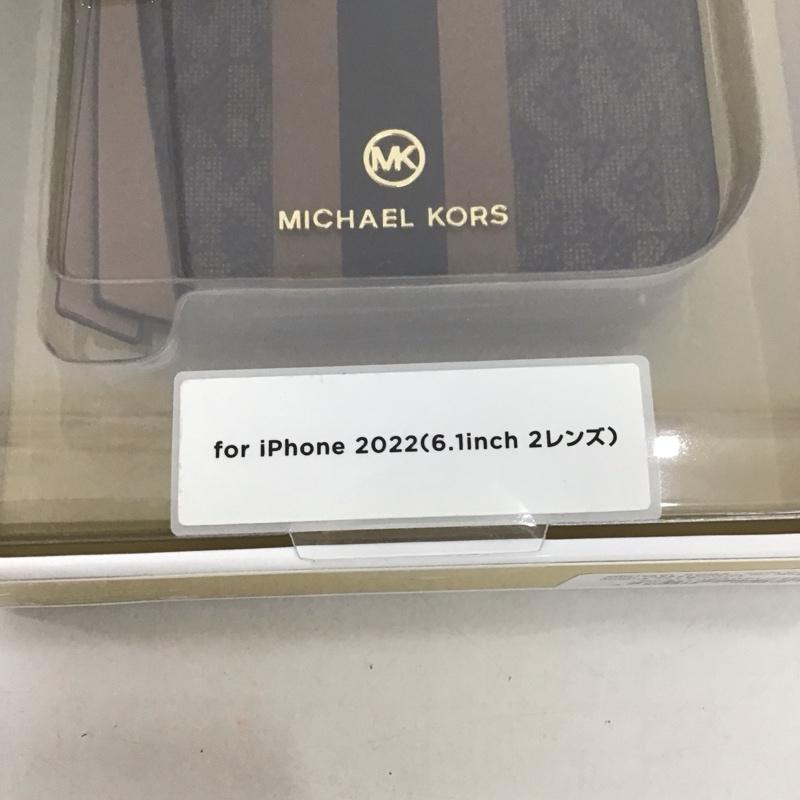 マイケルコース MICHAEL KORS ファッション小物 ファッション小物 MKSTTCBRWFLIP2261 iPhoneケース 手帳型 iPhone 14 Folio Case Stripe With Tassel Charm for MagSafe ロゴ、文字 茶 / ブラウン /  レディース USED 古着 中古 10126218