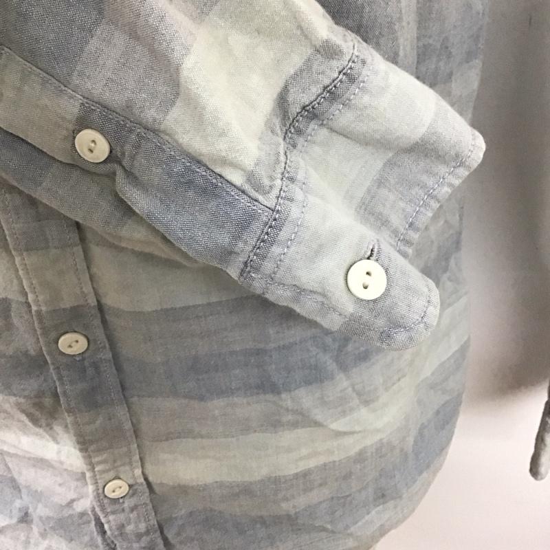 トミーヒルフィガー TOMMY HILFIGER シャツ、ブラウス 長袖 長袖シャツ ボーダーシャツ カラーシャツ ボタンダウンシャツ M ボーダー柄 インディゴ / インディゴ /  メンズ USED 古着 中古 10126229