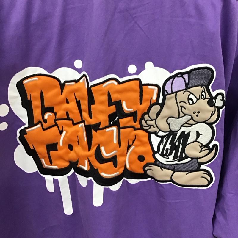 ガルフィー GALFY シャツ、ブラウス 長袖 長袖シャツ ノーポケットシャツ カラーシャツ ロゴ、文字 紫 / パープル /  メンズ USED 古着 中古 10126230