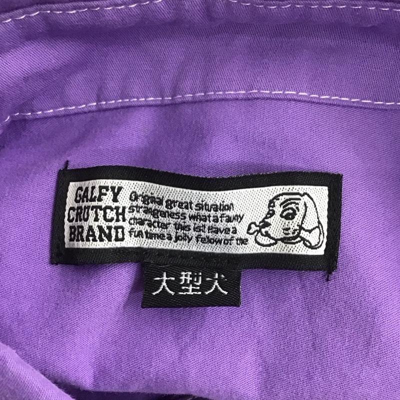 ガルフィー GALFY シャツ、ブラウス 長袖 長袖シャツ ノーポケットシャツ カラーシャツ ロゴ、文字 紫 / パープル /  メンズ USED 古着 中古 10126230