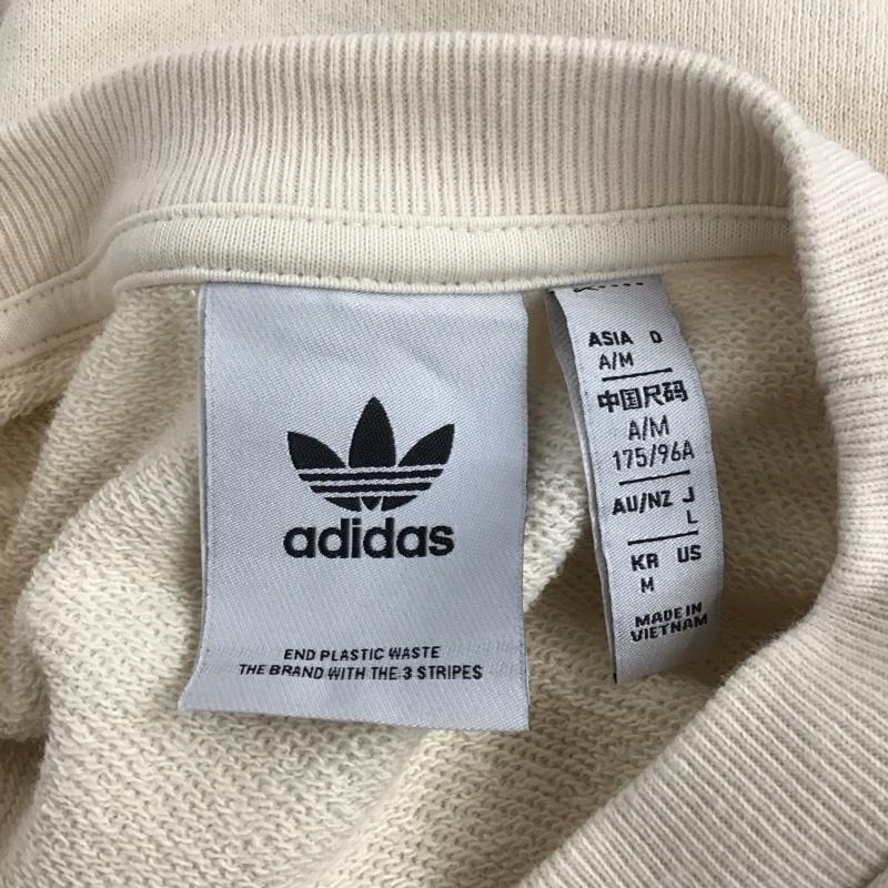 アディダス adidas トレーナー 長袖 ic8392 メトロクルーネックスウェット 長袖スウェット スポーツウェア L ロゴ、文字 ベージュ / ベージュ /  メンズ USED 古着 中古 10126232