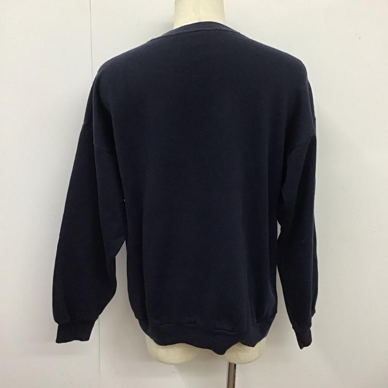古着 USED トレーナー 長袖 長袖トレーナー スウェット クルーネックプルオーバー 古着 90s XL ロゴ、文字 紺 / ネイビー /  メンズ USED 古着 中古 10126236