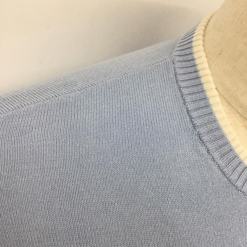 シュプリーム Supreme ニット、セーター 長袖 20SS ChestStripeSweater 長袖カットソー ニット S ロゴ、文字 水色 / ライトブルー /  メンズ USED 古着 中古 10126240