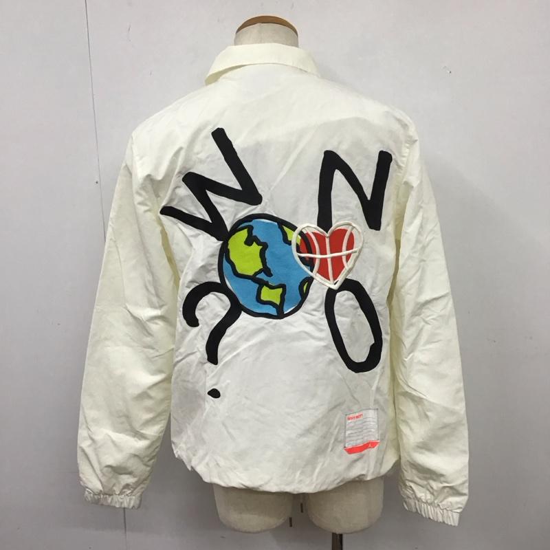 エアジョーダン AIR JORDAN ジャケット、上着 ジャケット、ブレザー cw4268-100 ナイロンジャケット カジュアルジャケット アウター L ロゴ、文字 白 / ホワイト /  メンズ USED 古着 中古 10126248